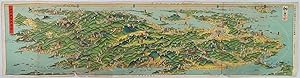          . [Nippon chokan Kyushu daizue]. Bird's-eye View Pictorial Map of Kyushu, Japan].