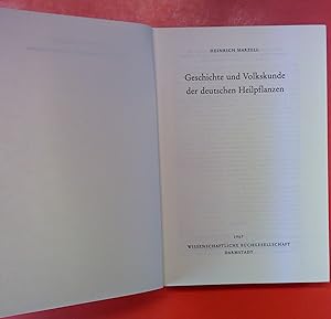 Bild des Verkufers fr Geschichte und Volkskunde der deutschen Heilpflanzen zum Verkauf von biblion2