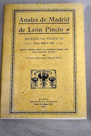 Seller image for Anales de Madrid de Len Pinelo for sale by Alcan Libros