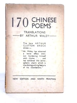 Seller image for 170 Chinese Poems for sale by World of Rare Books