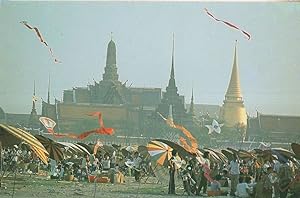 Winds Umbrellas At Sanam Luang Thailand Postcard