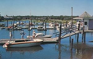 Imagen del vendedor de Cape Cod Marina Speedboat Waterfront 1970s USA Postcard a la venta por Postcard Finder