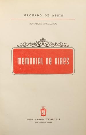 Imagen del vendedor de MEMORIAL DE AIRES. a la venta por Livraria Castro e Silva