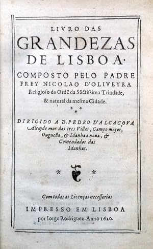 Seller image for LIVRO DAS GRANDEZAS DE LISBOA. for sale by Livraria Castro e Silva