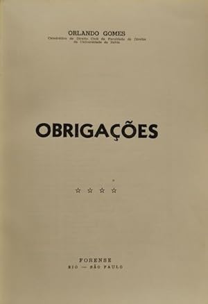 Seller image for OBRIGAES. for sale by Livraria Castro e Silva