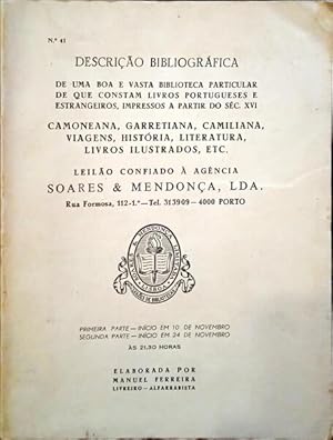 Bild des Verkufers fr CATLOGO DE UMA BOA E VASTA BIBLIOTECA PARTICULAR. zum Verkauf von Livraria Castro e Silva