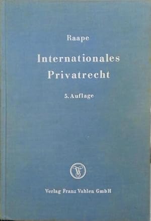 Image du vendeur pour INTERNATIONALES PRIVATRECHT. mis en vente par Livraria Castro e Silva