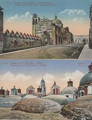 Mexico Temple Of The Third Order Cholula Royal Chapel 2x Postcard s