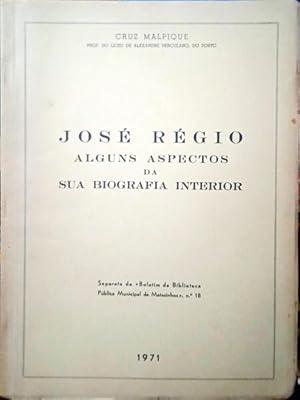 Seller image for JOS RGIO, ALGUNS ASPECTOS DA SUA BIOGRAFIA INTERIOR. for sale by Livraria Castro e Silva