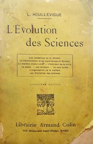 Image du vendeur pour L'VOLUTION DES SCIENCES. mis en vente par Livraria Castro e Silva