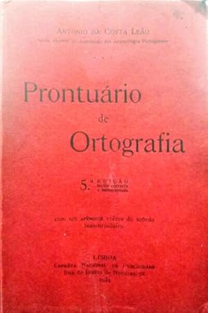 Immagine del venditore per PRONTURIO DE ORTOGRAFIA. [5. EDIO] venduto da Livraria Castro e Silva
