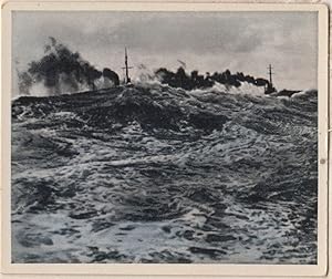 German Military Torpedo Boat Ship Waves German Cigarette Card