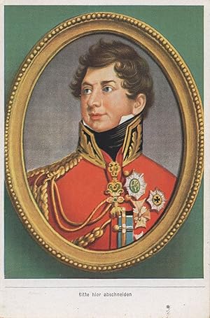 King George IV Painting Rare Antique German Cigarette Card