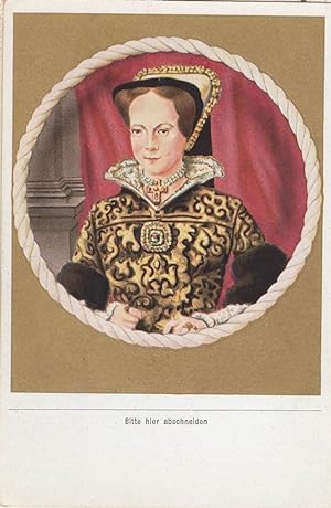 Queen Mary of Henry VIII Bloody Tudor Old Painting Rare Cigarette Card
