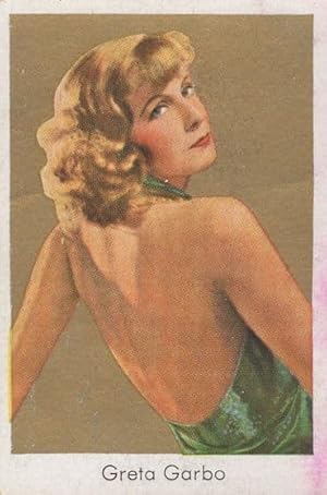 Greta Garbo Movie Actress Vintage German Old Cigarette Card