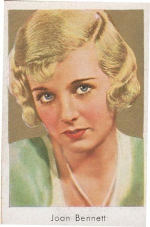 Joan Bennett Hollywood Actress Old German Cigarette Card