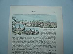 Bamberg, anno 1895, Holzstich, Götz Wilhelm, aus: Geographisch Historisches Handbuch von Bayern, ...