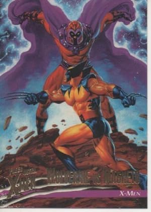 Bild des Verkufers fr Cromo E001528: Trading Cards. Fleer Ultra X-Men n 77. Wolverine vs Magneto, X-Men zum Verkauf von EL BOLETIN