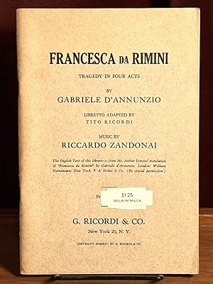 Immagine del venditore per Francesca da Rimini Tragedy Four Acts venduto da Amatoria Fine Art Books, IOBA, CALIBA