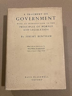 Seller image for Principles of Government with An Introduction to the Principles of Morals and Legislation for sale by BBBooks