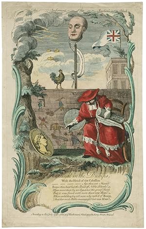 Seller image for THE PREFERMENT OF THE BARBER'S BLOCK. THE CARDINAL IN THE DUMPS, WITH THE HEAD OF THE COLOSSUS [caption title] for sale by William Reese Company - Americana