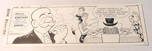 MOON MULLINS: There's something about a cigar after dinner. ORIGINAL DAILY COMIC STRIP ART WORK d...