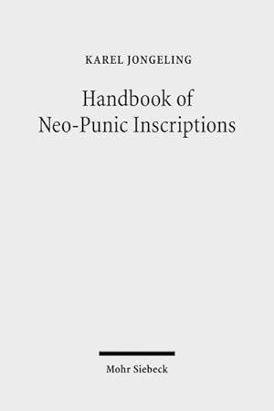 Immagine del venditore per Handbook of Neo-Punic Inscriptions venduto da GreatBookPrices