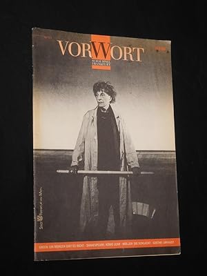 Imagen del vendedor de Vorwort. Schauspiel Frankfurt. Heft 23, Mai/ Juni 1990. Thema u.a.: Einar Schleef inszeniert "Urfaust" a la venta por Fast alles Theater! Antiquariat fr die darstellenden Knste