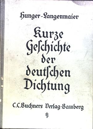 Bild des Verkufers fr Kurze Geschichte der deutschen Dichtung. zum Verkauf von books4less (Versandantiquariat Petra Gros GmbH & Co. KG)