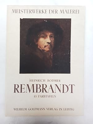 Bild des Verkufers fr Meisterwerke der Malerei - Rembrandt 10 Farbtafeln mit 4 seitiger Textzugabe zum Verkauf von Allguer Online Antiquariat