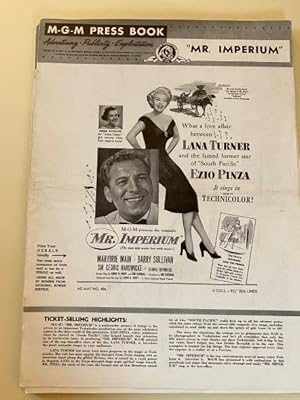Immagine del venditore per Mr. Imperium Pressbook 1951 Lana Turner, Ezio Pinza, Marjorie Main venduto da AcornBooksNH