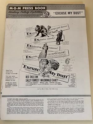 Bild des Verkufers fr Excuse My Dust Pressbook 1951 Red Skelton, Sally Forrest, Macdonald Carey zum Verkauf von AcornBooksNH