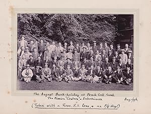 An original 1/2 plate photograph of "The August Bank-holiday of Pemb.Coll.Camb. The Mission 'Cost...