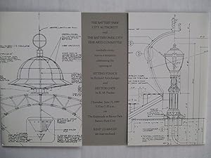 Imagen del vendedor de Richard Artschwager Sitting Stance and R.M. Fischer Rector Gate Rector Park Battery Park City June 15 1989 Exhibition invite postcard a la venta por ANARTIST