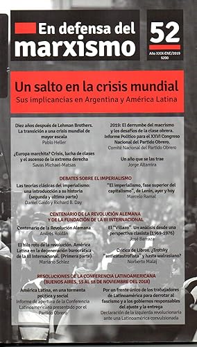 EN DEFENSA DEL MARXISMO Nr 52 - Enero 2019 - Revista