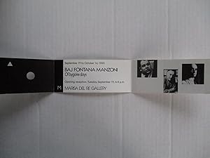 Bild des Verkufers fr Baj, Fontana, Manzoni: Of Bygone Days Marisa Del Re Gallery 1989 Exhibition invite postcard zum Verkauf von ANARTIST