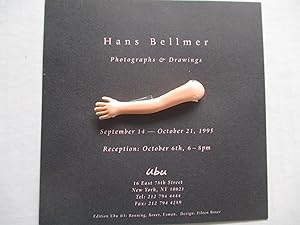 Bild des Verkufers fr Hans Bellmer Photographs and Drawings Ubu Galley NYC 1995 Exhibition invite postcard zum Verkauf von ANARTIST