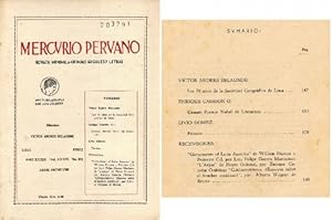 Seller image for Mercurio Peruano. Revista Mensual de Ciencias Sociales y Letras. Ao XXXIII, Vol. XXXIX, N. 372. Abril, 1958. [RAREZA!] for sale by La Librera, Iberoamerikan. Buchhandlung