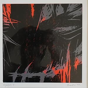 Bild des Verkufers fr Nightfall 7' Original signed wood cut. zum Verkauf von Roe and Moore