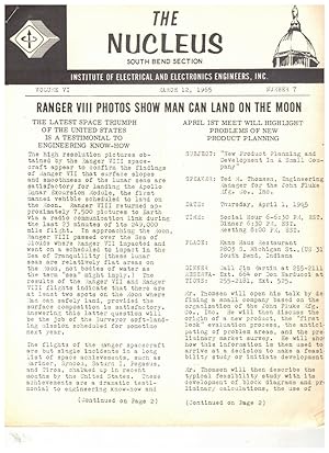 Image du vendeur pour The Nucleus, South Bend Section (Volume VI, Number 7, March 12, 1965) mis en vente par Wickham Books South