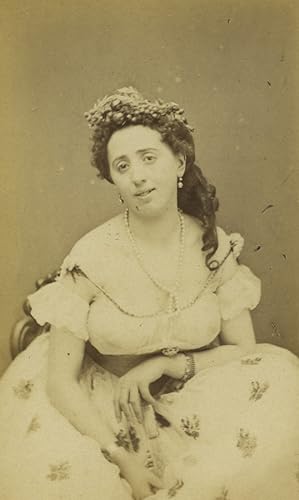 France Portrait actress Rose Deschamps Old CDV Photo Grob 1870