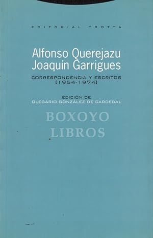 Seller image for Correspondencia y escritos [1954-1974]. Edicin de Olegario Gonzlez de Cardedal for sale by Boxoyo Libros S.L.