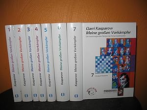 Bild des Verkufers fr Meine groen Vorkmpfer: Die bedeutendsten Partien der Schachweltmeister: Band 1 bis 7. Band 1: Wilhelm Steinitz, Emanuel Laker und die ersten inoffiziellen Weltmeister; Band 2: Jose Raoul Capablanca, Alexander Aljechin, Max Euwe; Band 3: Michail Botwinnik; Band 4: Wassili Smyslow, Michail Tal; Band 5: Tigran Petrosjan, Boris Spasski,; Band 6: Robert James (Bobby) Fischer; Band 7: Anatoli Karpow; Reihe PraxisSchach: Band 59 bis 65; zum Verkauf von buecheria, Einzelunternehmen