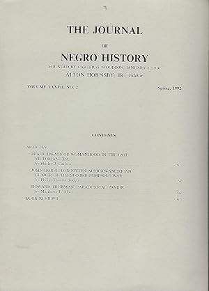 Bild des Verkufers fr THE JOURNAL OF NEGRO HISTORY: VOLUME LXXVII, NO. 2 SPRING 1992 zum Verkauf von Antic Hay Books