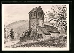 Bild des Verkufers fr Knstler-Ansichtskarte Kentheim, Baustein fr die Erneuerung der Candidus Kirche zum Verkauf von Bartko-Reher