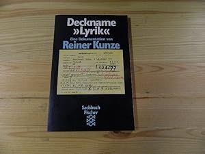 Imagen del vendedor de Deckname "Lyrik" : eine Dokumentation. von Reiner Kunze / Fischer ; 10854 : Sachbuch a la venta por Versandantiquariat Schfer