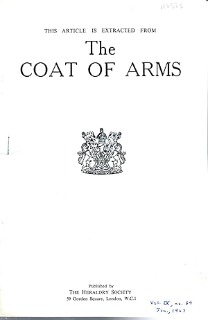 Bild des Verkufers fr "Japanese Heraldry: A Study of Mon" The Coat of Arms: Volume IX, No. 69, January, 1967 zum Verkauf von Dorley House Books, Inc.