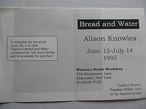 Seller image for Alison Knowles Bread and Water Women s Studio Workshop 1995 Exhibition invite postcard / flier for sale by ANARTIST