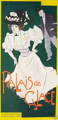 1897 Original French Art Nouveau Poster, Les Programmes Illustres, Palais de Glace