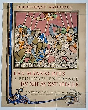 Affiche lithographie - Les MANUSCRIT à PEINTURE en France du XIII° au XVI° siècle